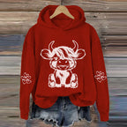 Women's Highland Cow Casual Hoodie